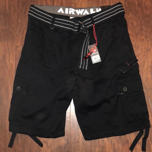 Brand New Airwalk Black Cargo Shorts 